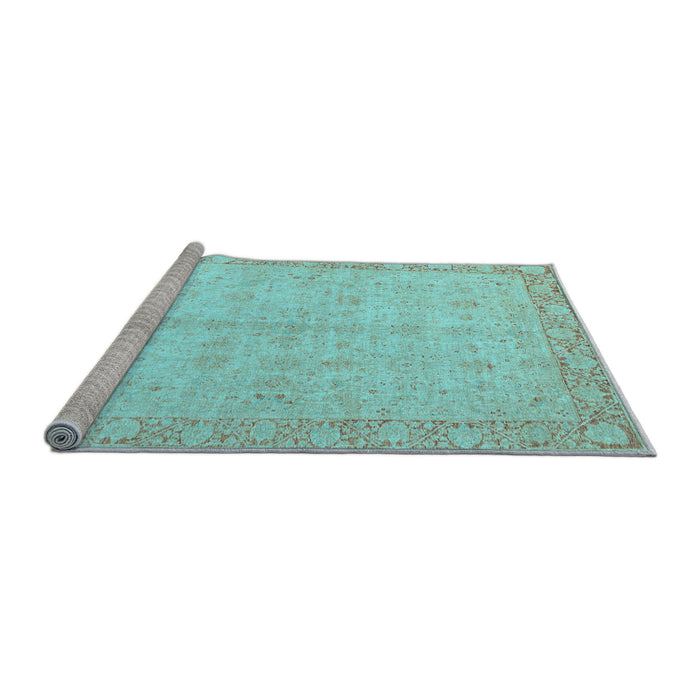 Sideview of Machine Washable Oriental Light Blue Modern Rug, wshabs4193lblu