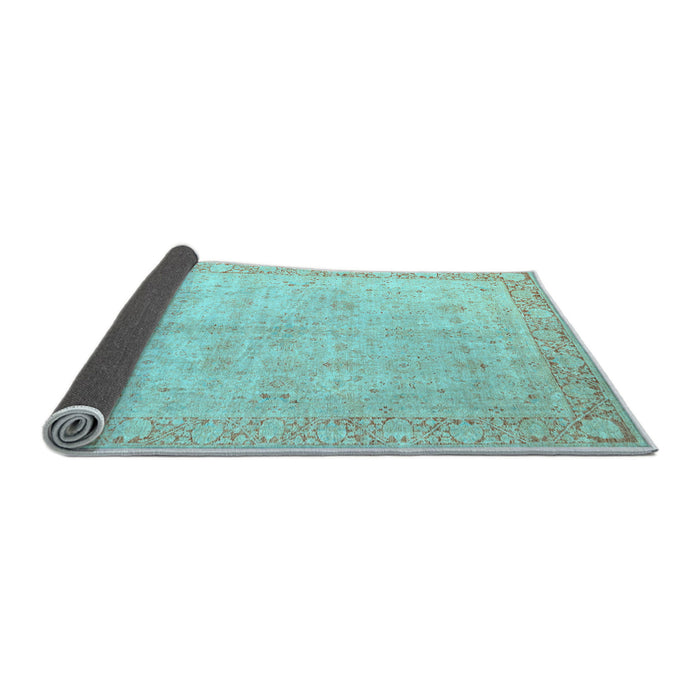 Sideview of Oriental Light Blue Modern Rug, abs4193lblu
