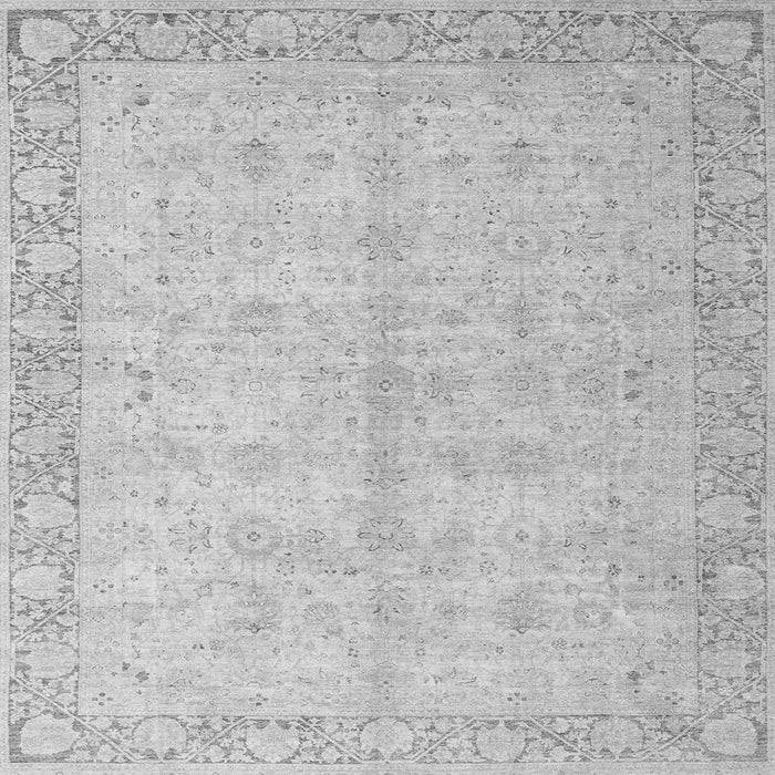 Square Machine Washable Oriental Gray Modern Rug, wshabs4193gry