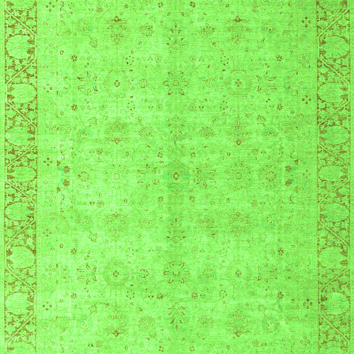 Machine Washable Oriental Green Modern Area Rugs, wshabs4193grn