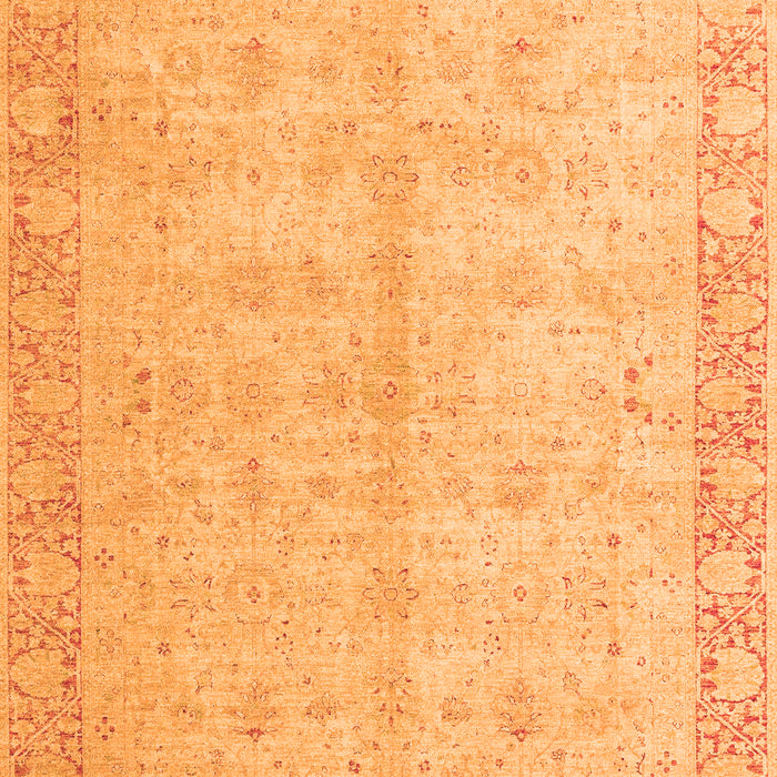 Machine Washable Oriental Orange Modern Area Rugs, wshabs4193org