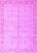 Machine Washable Oriental Purple Modern Area Rugs, wshabs4193pur