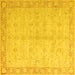 Square Oriental Yellow Modern Rug, abs4193yw