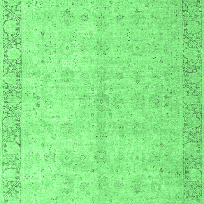 Machine Washable Oriental Emerald Green Modern Area Rugs, wshabs4193emgrn
