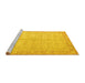 Sideview of Machine Washable Oriental Yellow Modern Rug, wshabs4193yw