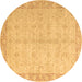 Round Oriental Brown Modern Rug, abs4193brn