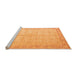 Sideview of Machine Washable Oriental Orange Modern Area Rugs, wshabs4193org