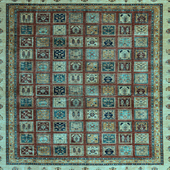 Square Oriental Light Blue Modern Rug, abs4194lblu