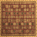 Square Oriental Brown Modern Rug, abs4194brn