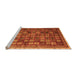 Sideview of Machine Washable Oriental Orange Modern Area Rugs, wshabs4194org