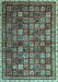 Oriental Light Blue Modern Rug, abs4194lblu