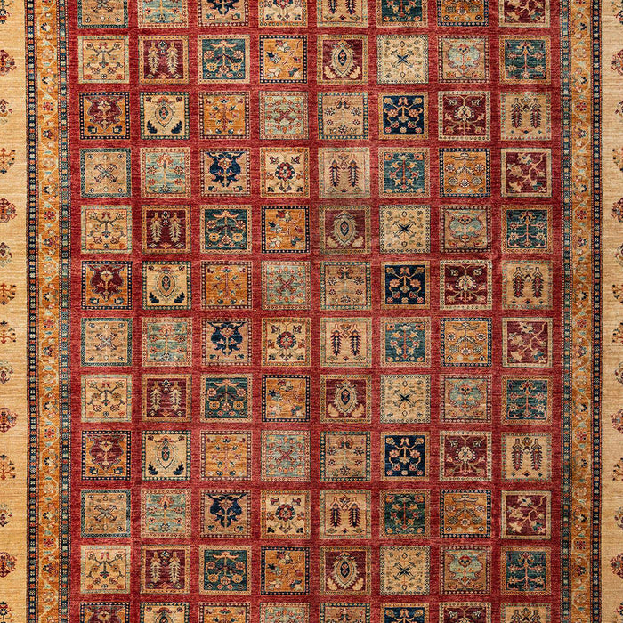 Machine Washable Abstract Tomato Red Rug, wshabs4194