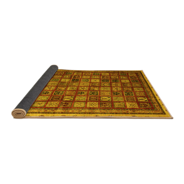 Sideview of Oriental Yellow Modern Rug, abs4194yw