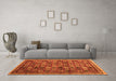 Machine Washable Oriental Orange Modern Area Rugs in a Living Room, wshabs4194org