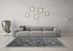 Machine Washable Oriental Gray Modern Rug in a Living Room,, wshabs4194gry