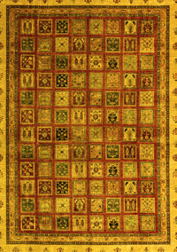 Oriental Yellow Modern Rug, abs4194yw