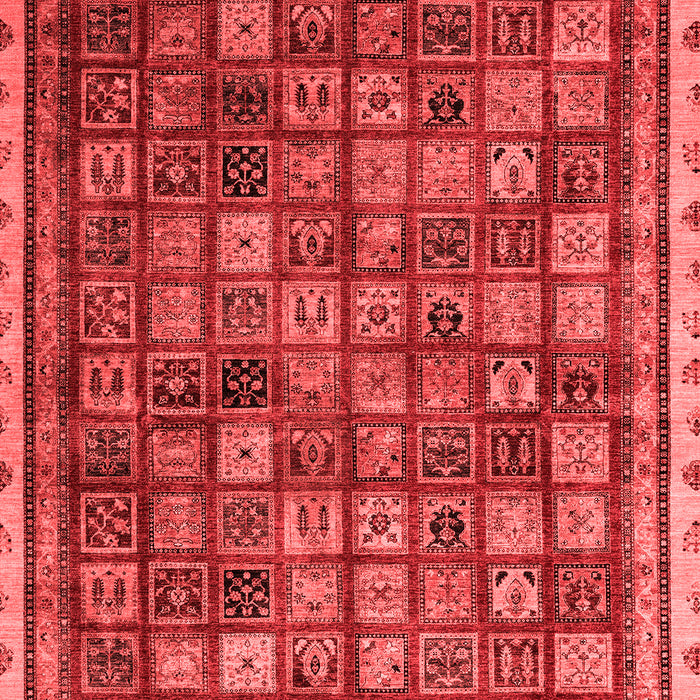Machine Washable Oriental Red Modern Rug, wshabs4194red