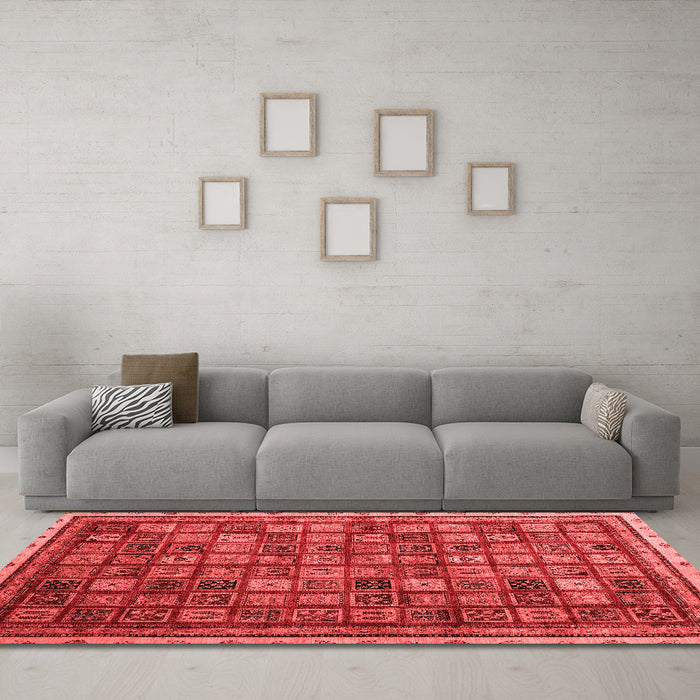 Modern Red Washable Rugs