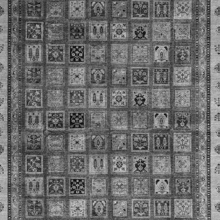 Machine Washable Oriental Gray Modern Rug, wshabs4194gry