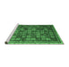 Sideview of Machine Washable Oriental Emerald Green Modern Area Rugs, wshabs4194emgrn