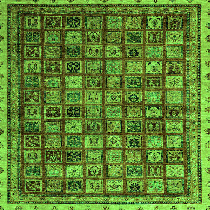 Square Oriental Green Modern Rug, abs4194grn