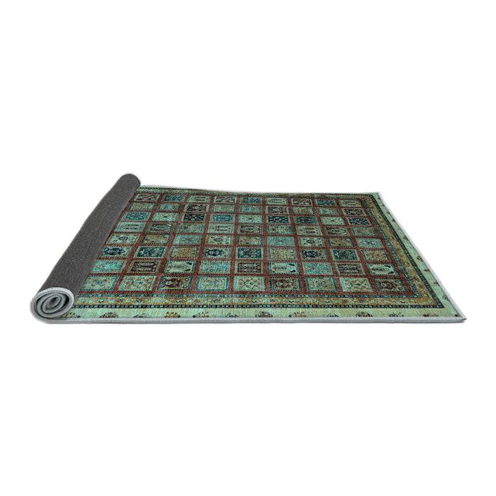 Sideview of Oriental Light Blue Modern Rug, abs4194lblu