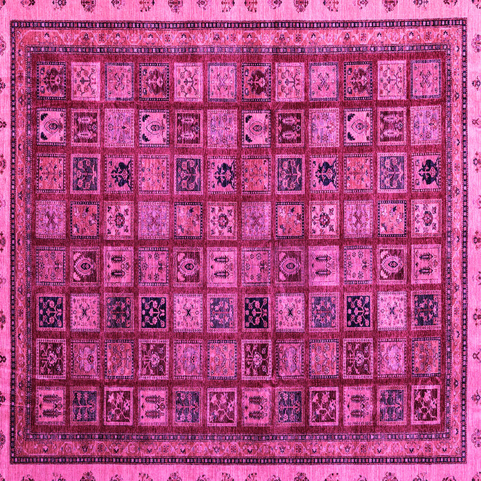 Square Oriental Pink Modern Rug, abs4194pnk