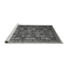 Sideview of Machine Washable Oriental Gray Modern Rug, wshabs4194gry