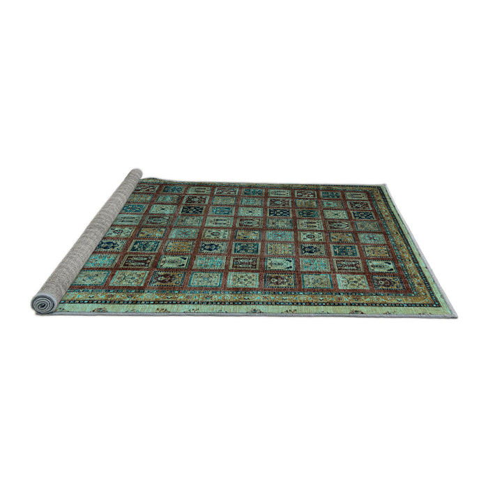 Sideview of Machine Washable Oriental Light Blue Modern Rug, wshabs4194lblu