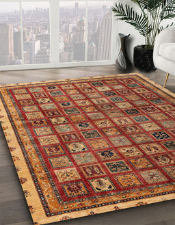 Machine Washable Abstract Tomato Red Rug in a Family Room, wshabs4194