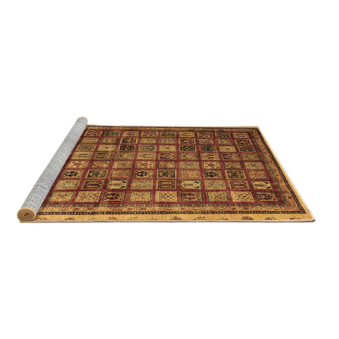 Sideview of Machine Washable Oriental Brown Modern Rug, wshabs4194brn