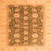 Square Oriental Orange Modern Rug, abs4195org