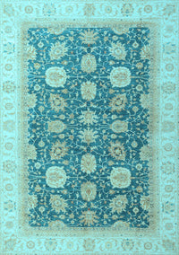 Oriental Light Blue Modern Rug, abs4195lblu