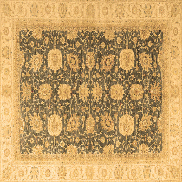 Square Oriental Brown Modern Rug, abs4195brn