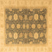 Square Oriental Brown Modern Rug, abs4195brn