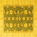 Square Oriental Yellow Modern Rug, abs4195yw