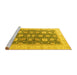 Sideview of Machine Washable Oriental Yellow Modern Rug, wshabs4195yw