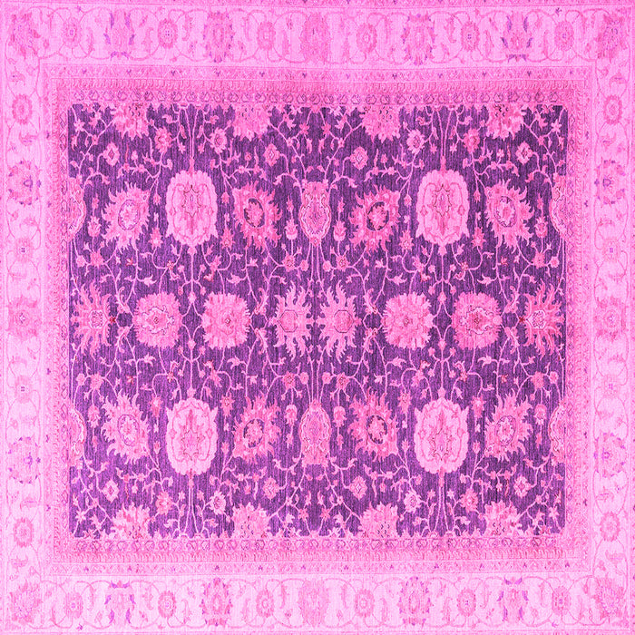 Square Oriental Pink Modern Rug, abs4195pnk