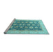 Sideview of Machine Washable Oriental Light Blue Modern Rug, wshabs4195lblu