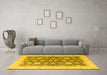 Machine Washable Oriental Yellow Modern Rug in a Living Room, wshabs4195yw