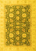 Machine Washable Oriental Yellow Modern Rug, wshabs4195yw