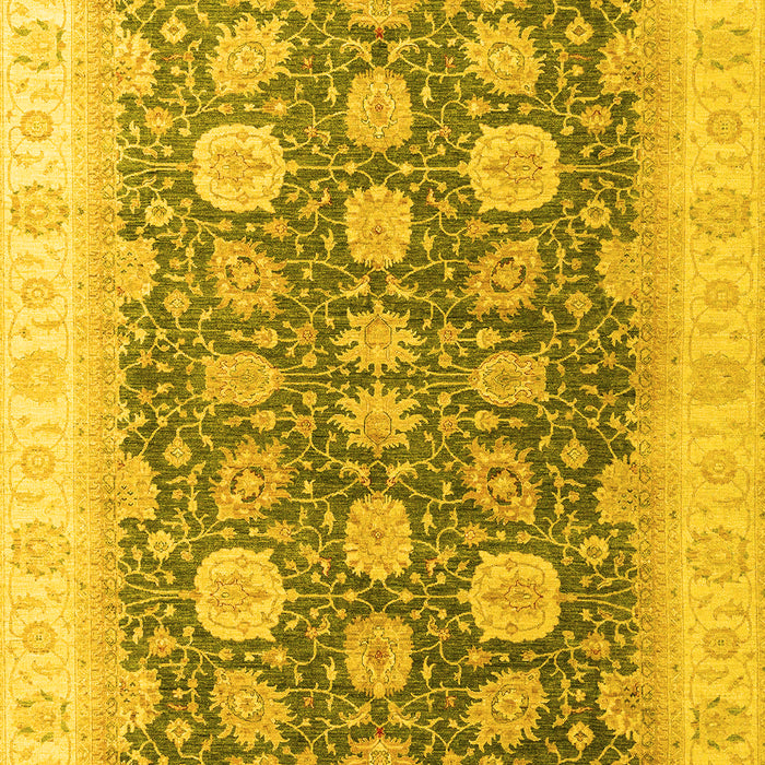 Machine Washable Oriental Yellow Modern Rug, wshabs4195yw