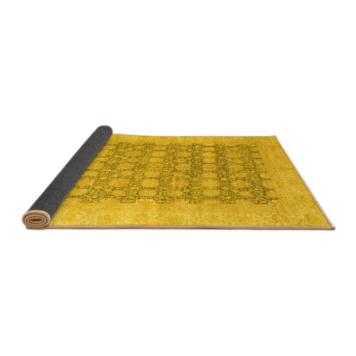 Sideview of Oriental Yellow Modern Rug, abs4196yw
