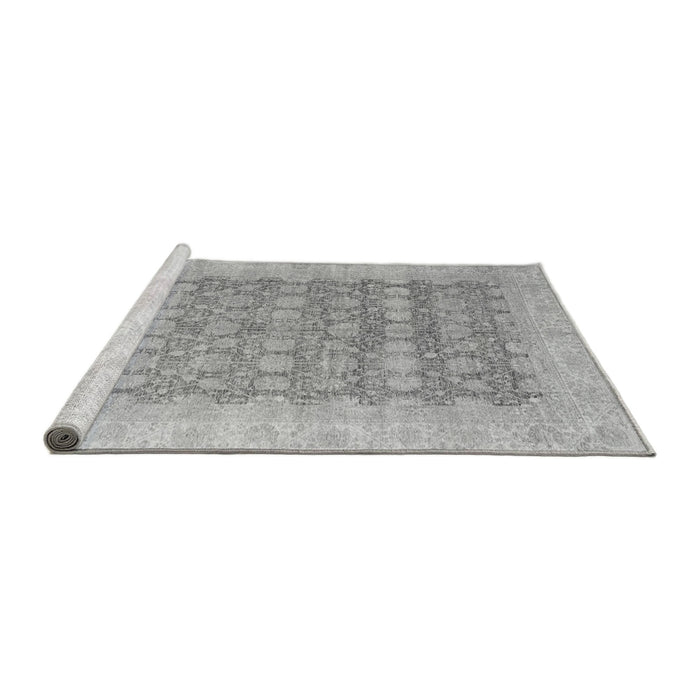 Sideview of Machine Washable Oriental Gray Modern Rug, wshabs4196gry
