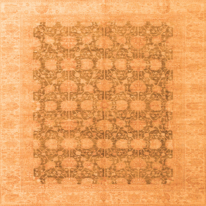 Square Oriental Orange Modern Rug, abs4196org