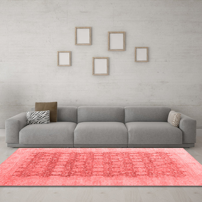 Modern Red Washable Rugs