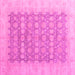 Square Oriental Pink Modern Rug, abs4196pnk