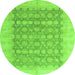 Round Oriental Green Modern Rug, abs4196grn