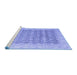 Sideview of Machine Washable Oriental Blue Modern Rug, wshabs4196blu