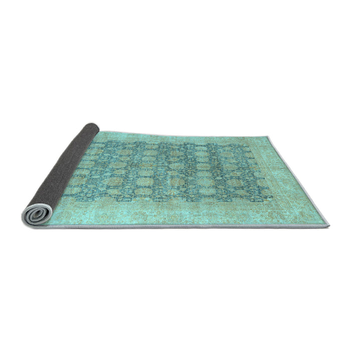 Sideview of Oriental Light Blue Modern Rug, abs4196lblu